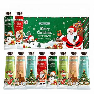 Подарочный Набор Рождественских Кремов для Рук, 10 шт, Крем для ухода за руками с Натуральными Растительными Ароматами для Сухих Рук, Питательные Мини Кремы для Рук для Женщин и Мужчин, Идеально подходит в качестве Рождественского Подарка - Фото 1