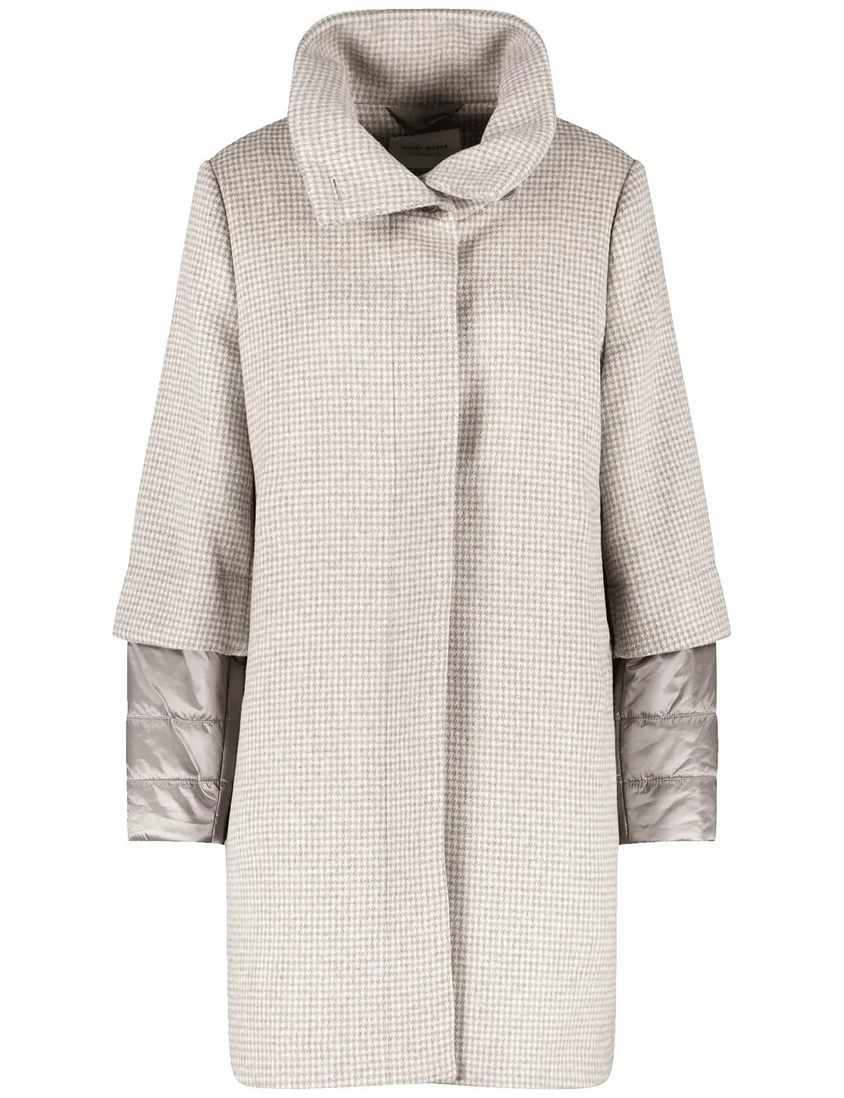 Коротке пальто Gerry Weber в клітинку з нашивкою, довгий рукав, фото №1