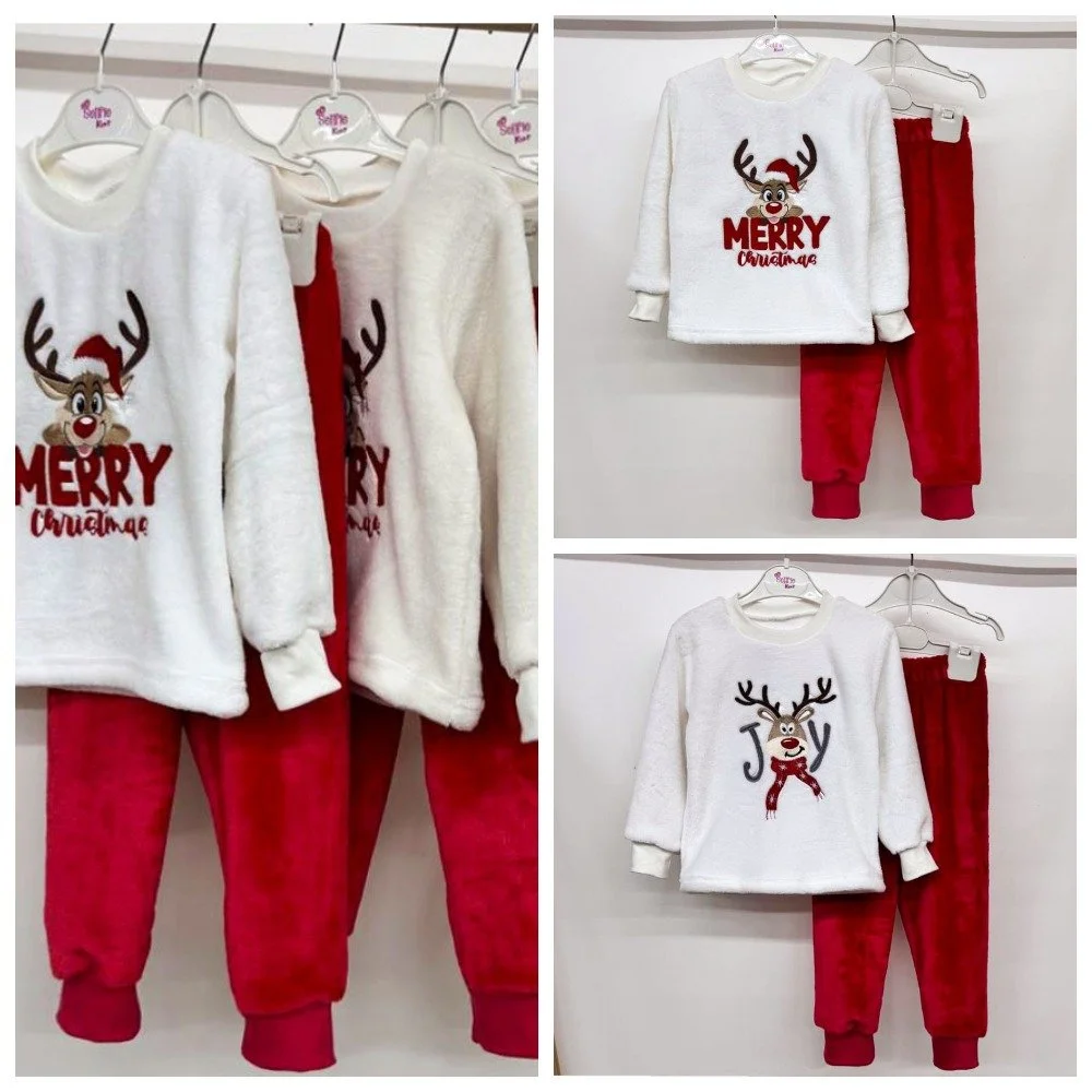 Тепла новорічна піжама для дітей від 98 до 158 см, фото №2