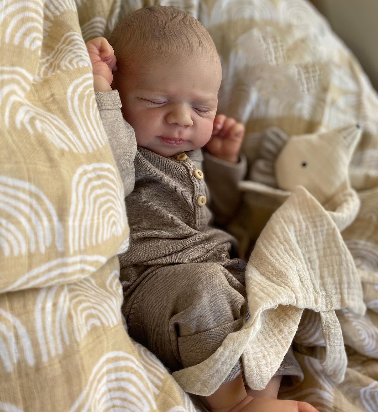 Кукла Anano Reborn Baby Full Silicone Boys Lifelike Dolls with Veins 18 Inch Waterproof Realistic Baby Doll Full Body with Hair, фото №5