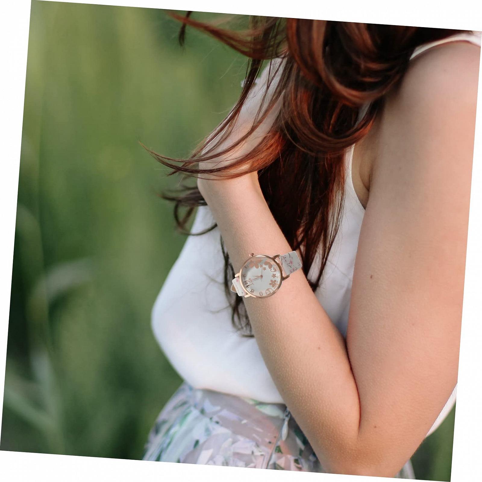 Жіночий годинник LIFKOME Квітковий Білий, Білий, фото №4