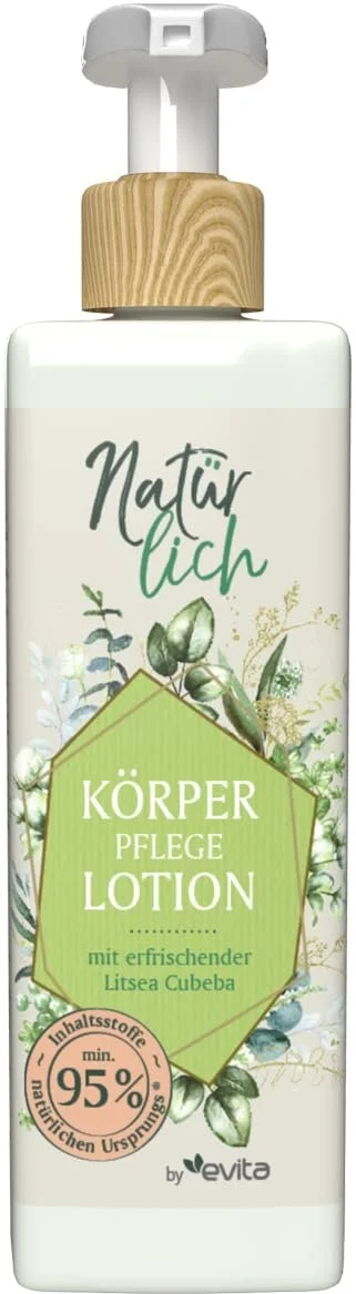 Лосьон для тела Naturally by evita Уход за телом 150 мл, с освежающей литцеей кубеба, насыщенный уход, фото №1