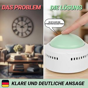 Настольные говорящие часы TalkJoy для слепых, пожилых людей и людей с нарушениями зрения, с датчиком хлопка, 5 языков на выбор, 4 будильника в день, подсказка времени и даты, немецкий голос synthetic.ua - Фото 1