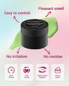 Крем-паста NAGARAKU Eyelash Extensions Glue Remover 12 мл Легкий Без стимуляції Фруктовий аромат Засоби для зняття клею Професійний для салону synthetic.ua - Фото 1