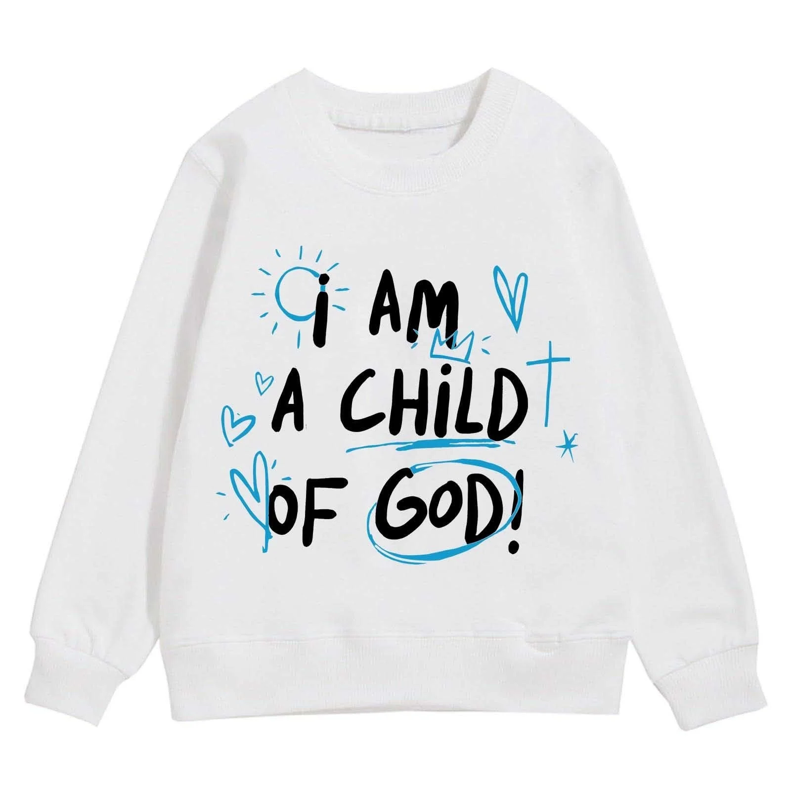 Джемпер Generisch с графическим принтом для девочки, круглый вырез, длинные рукава, милый свитер с приспущенными плечами, фото №2