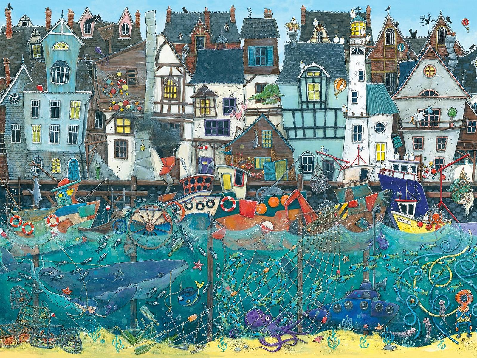 Пазл Ravensburger Habour of Wonders: a Bustling Fantasy Port 12001398 1500 элементов, фото №1