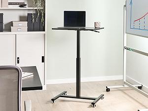 Столик для ноутбука Beliani Academia с регулируемой высотой 65 x 48 см Черный synthetic.ua - Фото 1