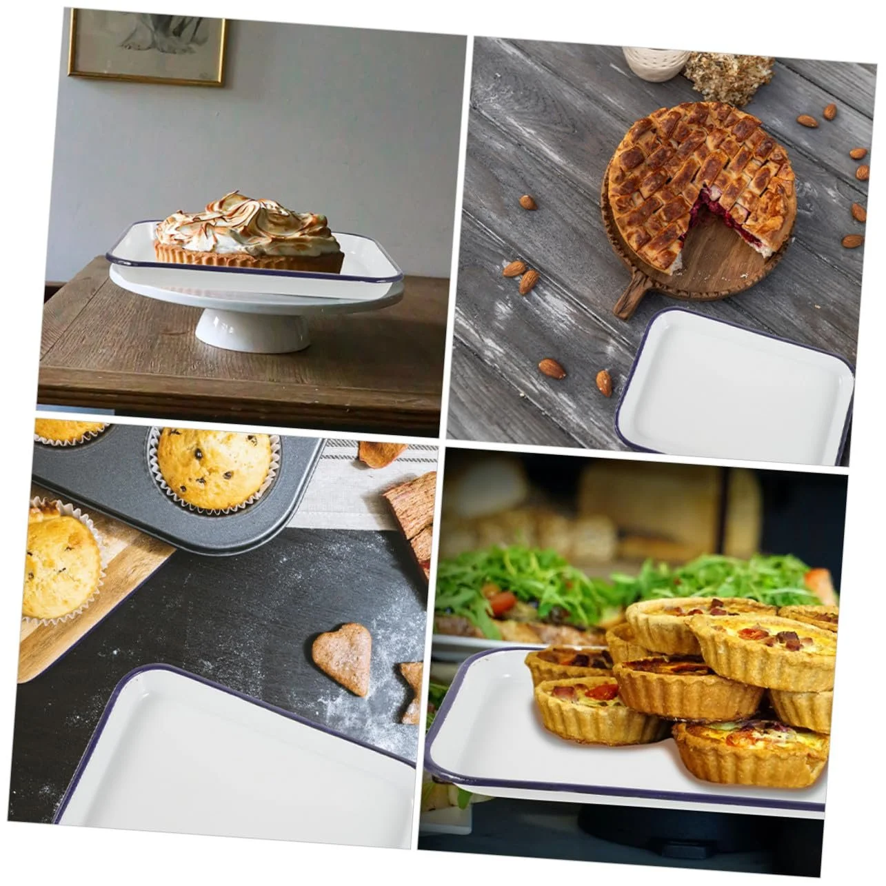 Прямокутна емальована форма для запікання зносостійка придатна для посудомийної машини універсальна, фото №8