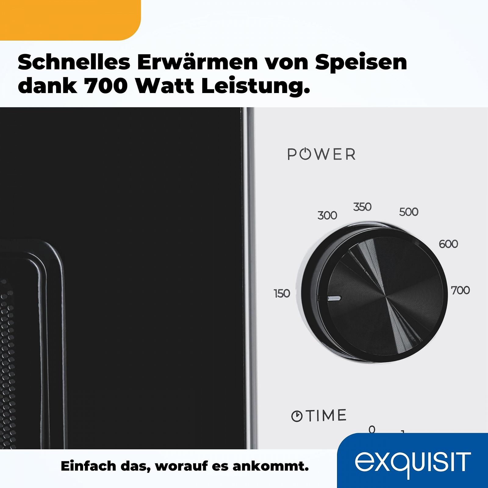 Микроволновая печь Exquisit MW950-070 20 л 700 Вт 24.5 см Белая, фото №7