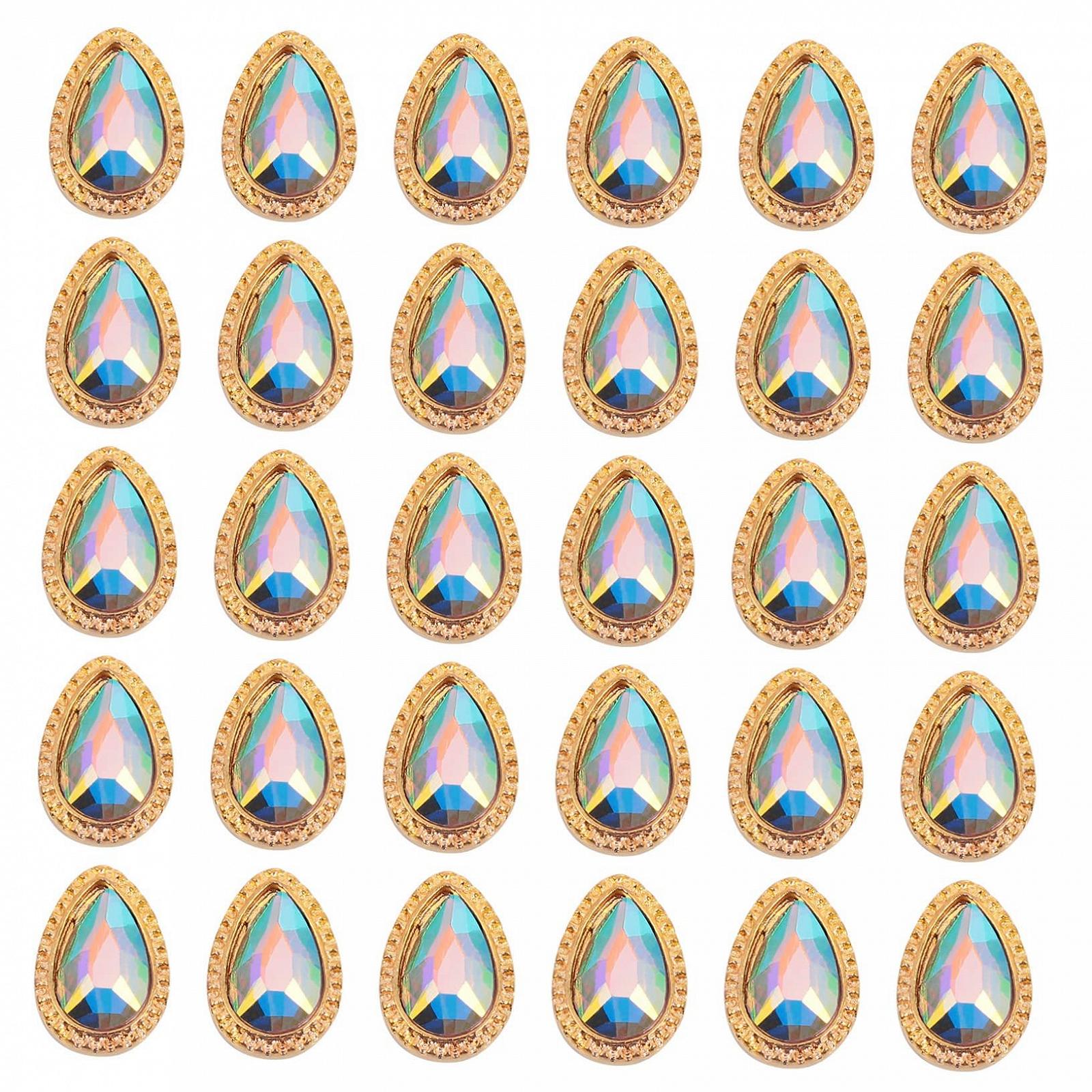 Стразы для ногтей Каплевидной формы 30шт., фото №1 Стразы для ногтей Каплевидной формы 30шт., фото №1