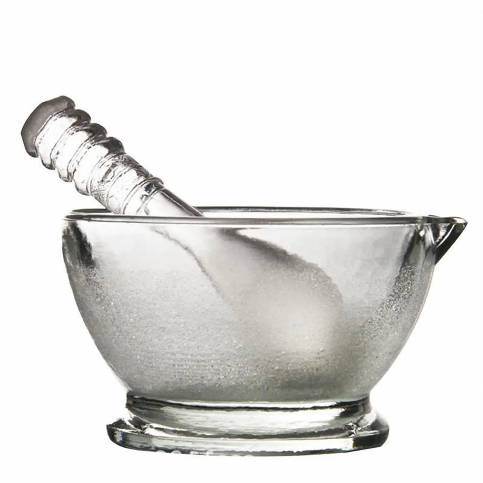 Ступка скляна Професійна кухонна та побутова для часнику з товкачем, фото №4