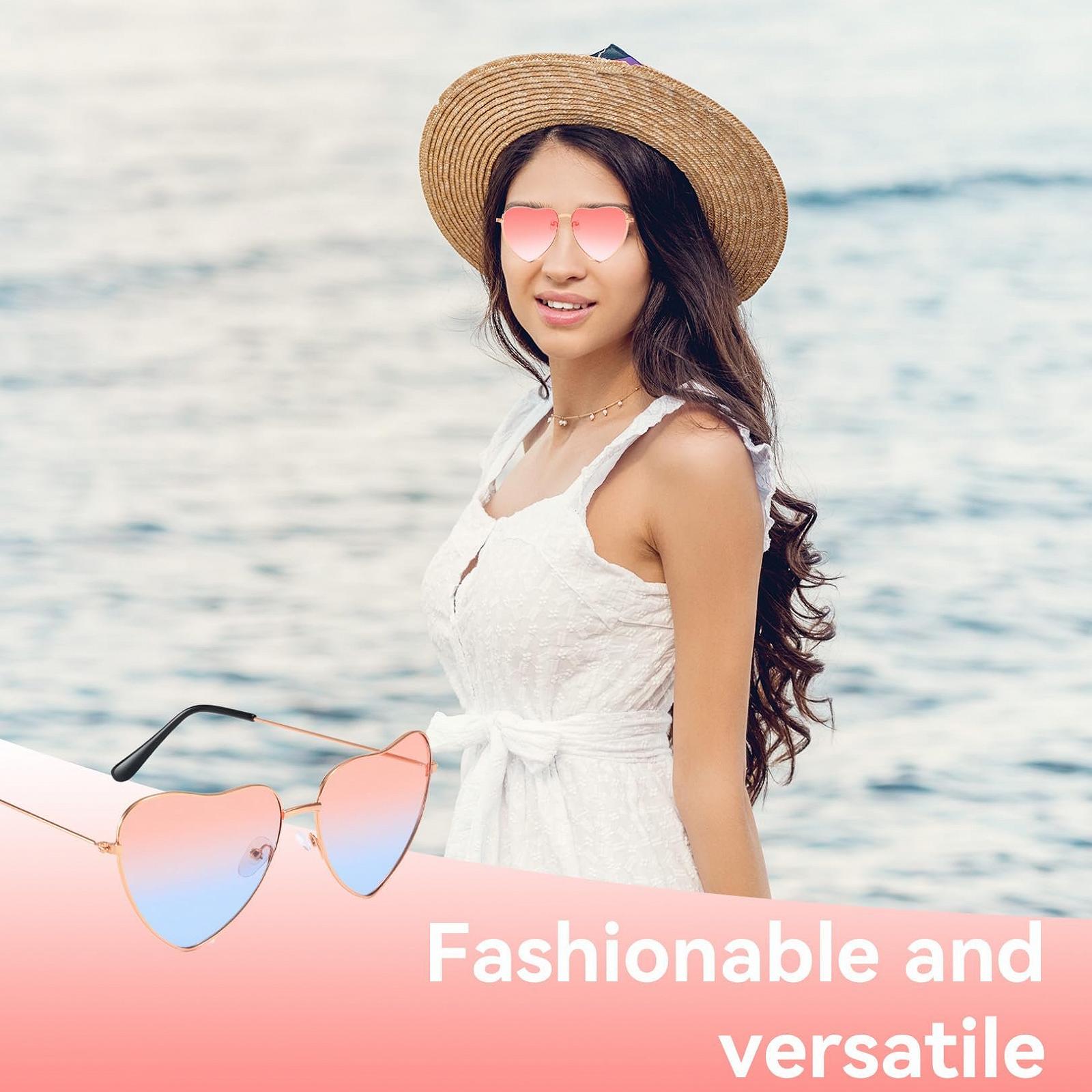 Окуляри у формі серця BinXiaoQin, 2 шт, рожеві, фото №6