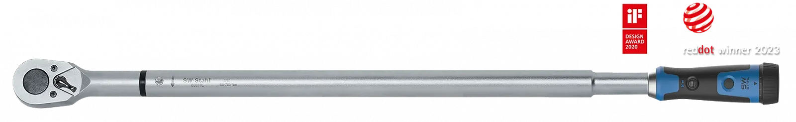 Профессиональный динамометрический ключ SW-STAHL 03877L 3/4" 150-750 Нм, фото №1