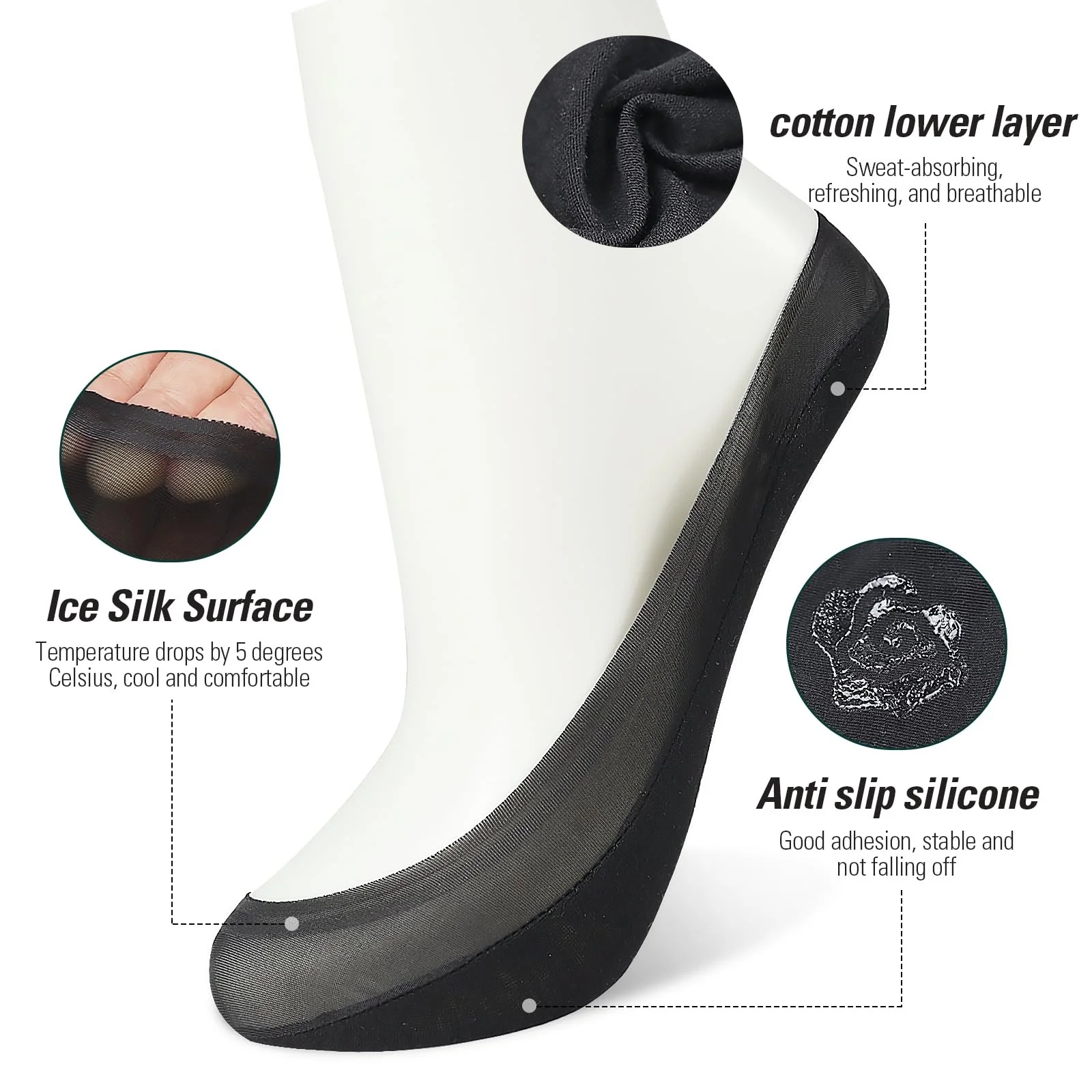 Жіночі шкарпетки-слідки 39-42, 8 пар, фото №2 Жіночі шкарпетки-слідки 39-42, 8 пар, фото №2