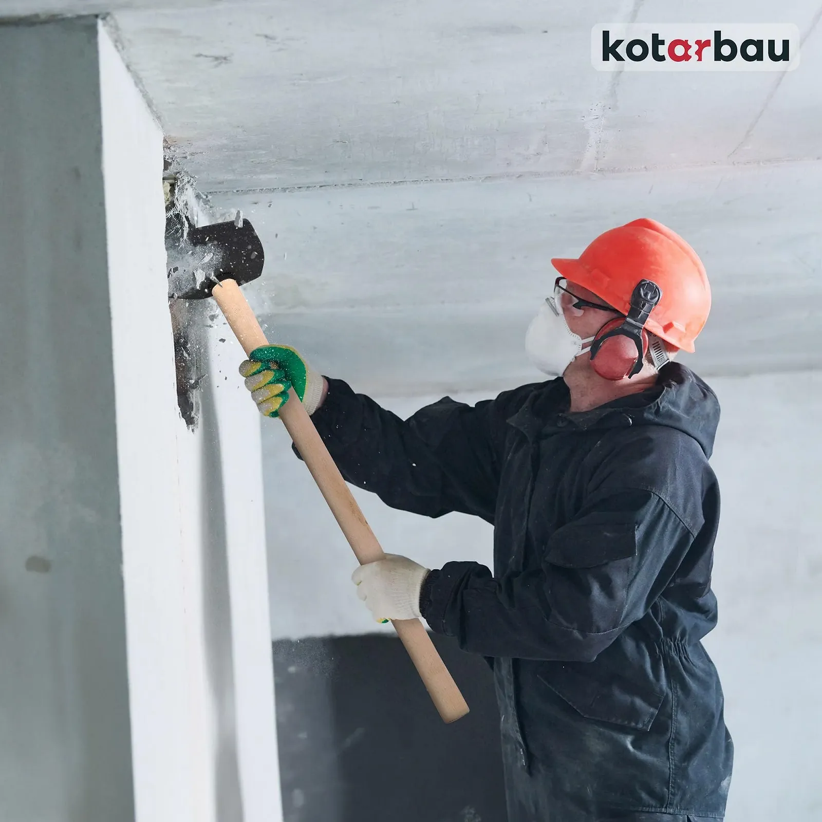 Кувалда KOTARBAU 10 кг с деревянной ручкой 90 см, фото №5