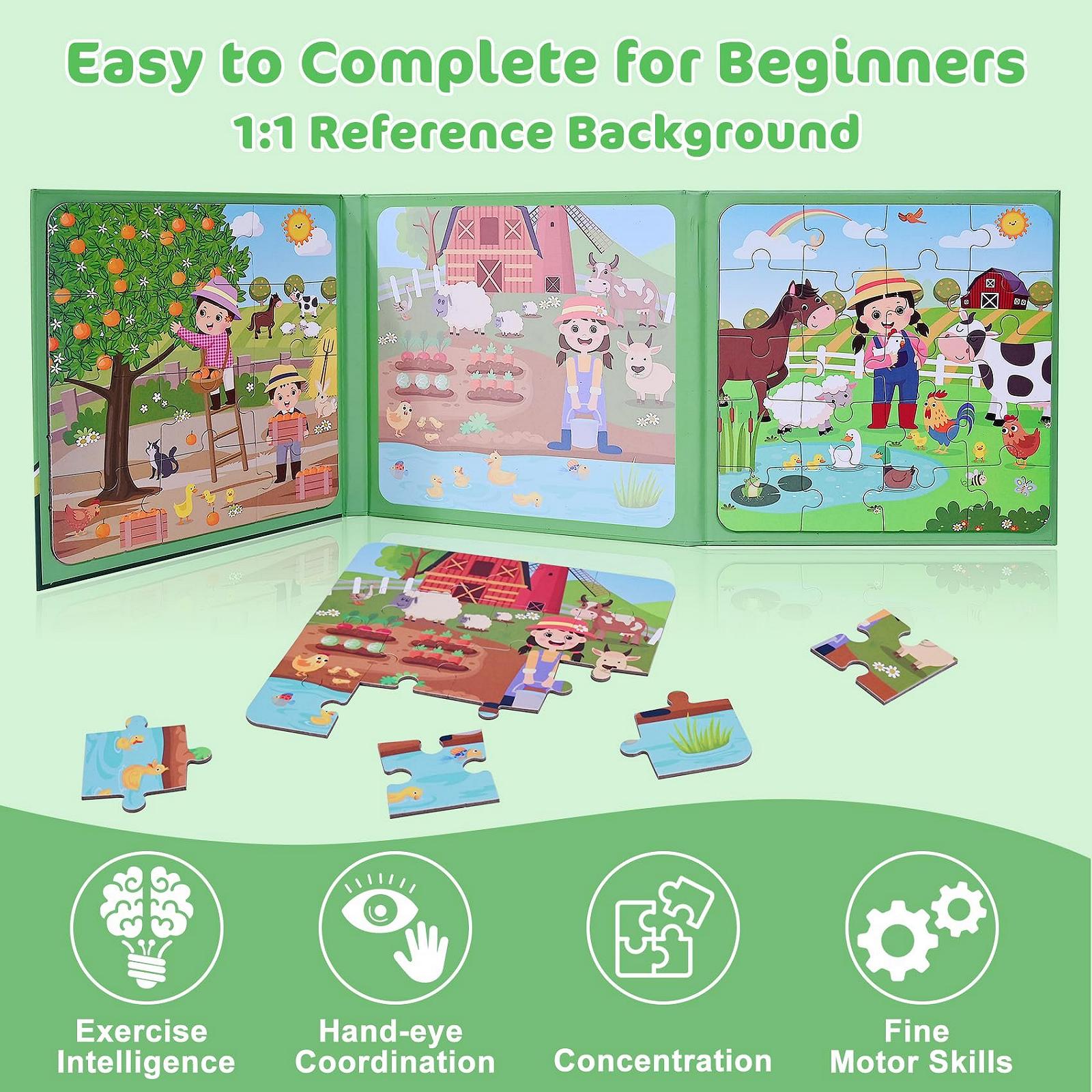 Магнитный пазл POPGMMT Farm Ферма 3-в-1 48 элементов, фото №4