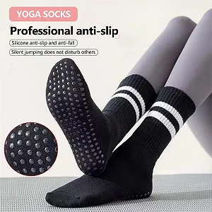 Шкарпетки для пілатесу та фітнесу NoBrand, 3 пари synthetic.ua - Фото 1