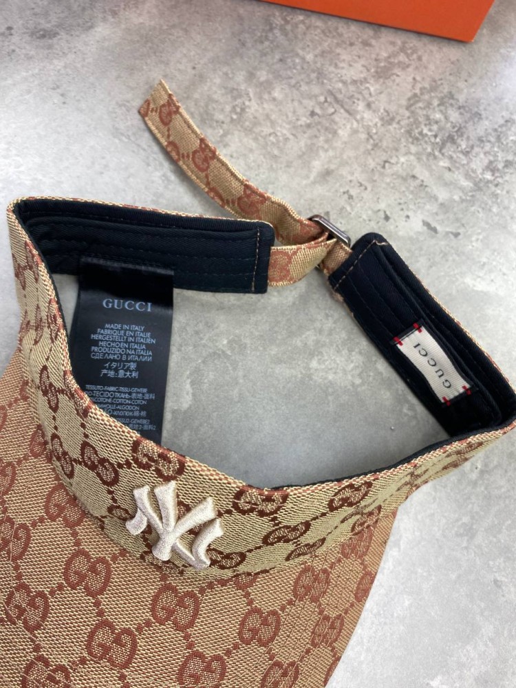 Коричневый козырек Gucci NY gu532, фото №3