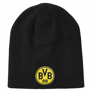 Шапка-біні Дитяча Унісекс Borussia Dortmund BVB Двостороння Чорно-жовта З Емблемою, Жовтий, One Size EU - Фото 1