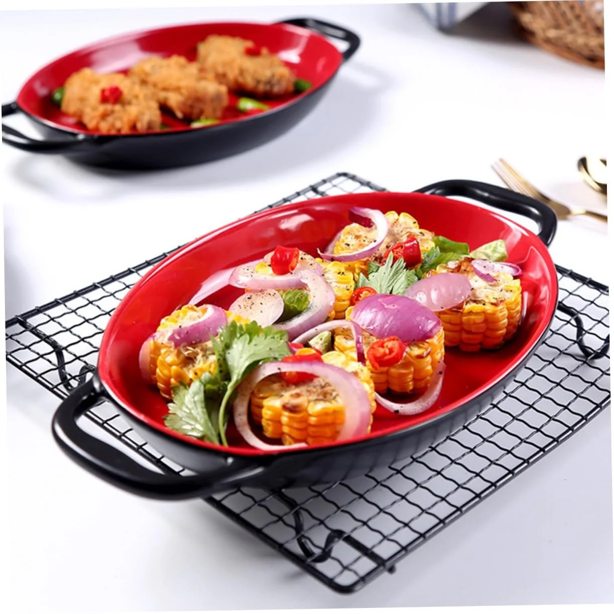 Форма для запекания Ceramic с ручками антипригарная термостойкая, фото №6