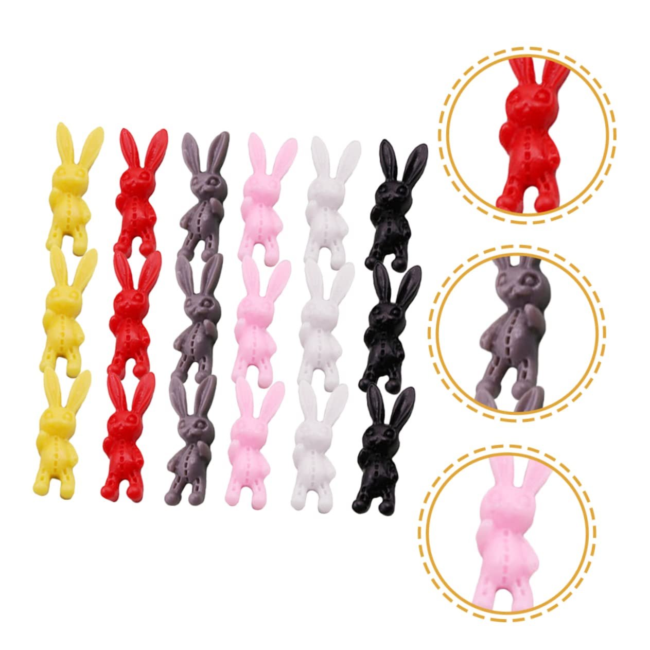 Украшения для ногтей Кролик Healeved 180 шт, фурнитура для ногтей, декор для дома, крестики для украшения ногтей, украшения для мобильных телефонов, декор для ногтей для женского маникюра смола, фото №7