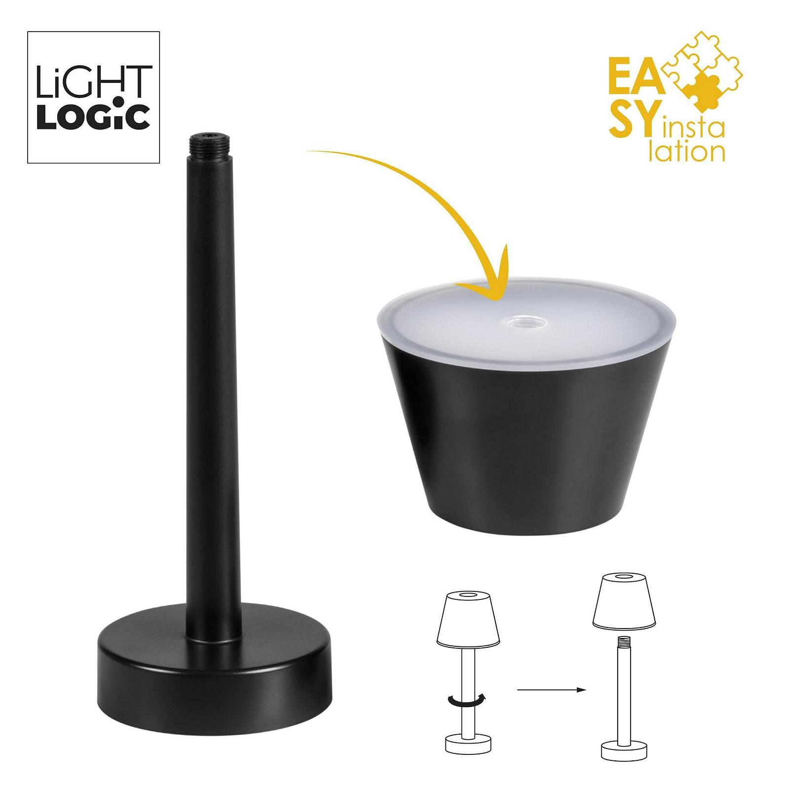 Настільна лампа LightLogic LL JERE DIM RGB B Акумуляторна Чорна, фото №8