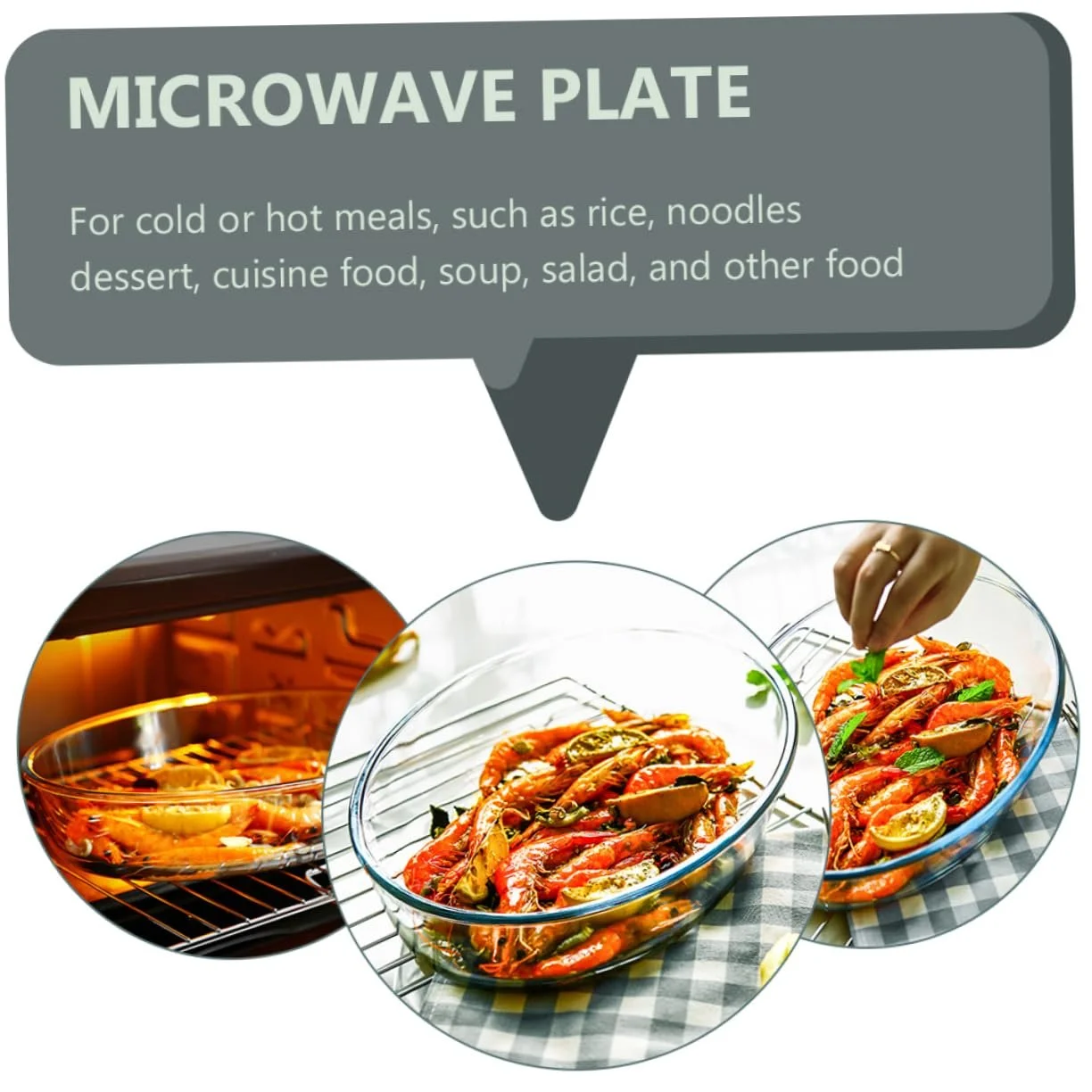 Форма для запікання Gatuida Овальна скляна 2400 мл Для мікрохвильової печі Прозора, фото №7