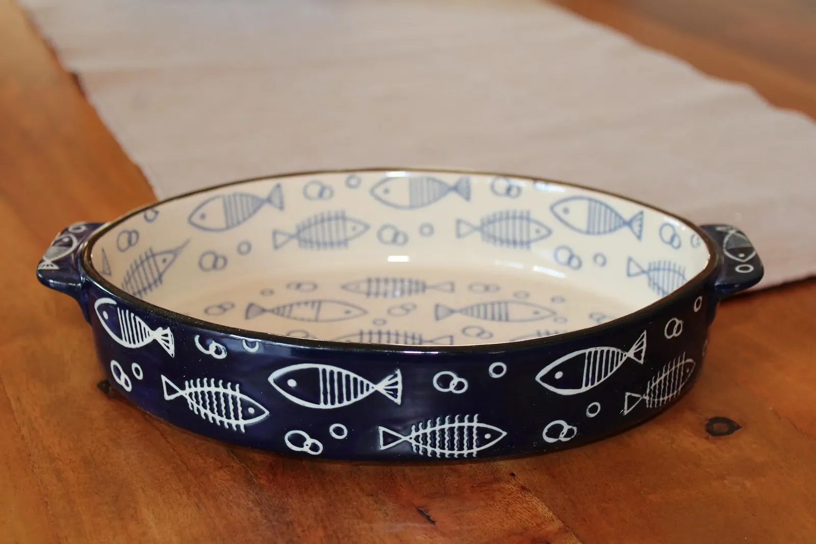 Форма для запекания Ocean Small Oval 23 x 14 x 4 см Голубая/Кремовая, фото №1 Форма для запекания Ocean Small Oval 23 x 14 x 4 см Голубая/Кремовая, фото №1