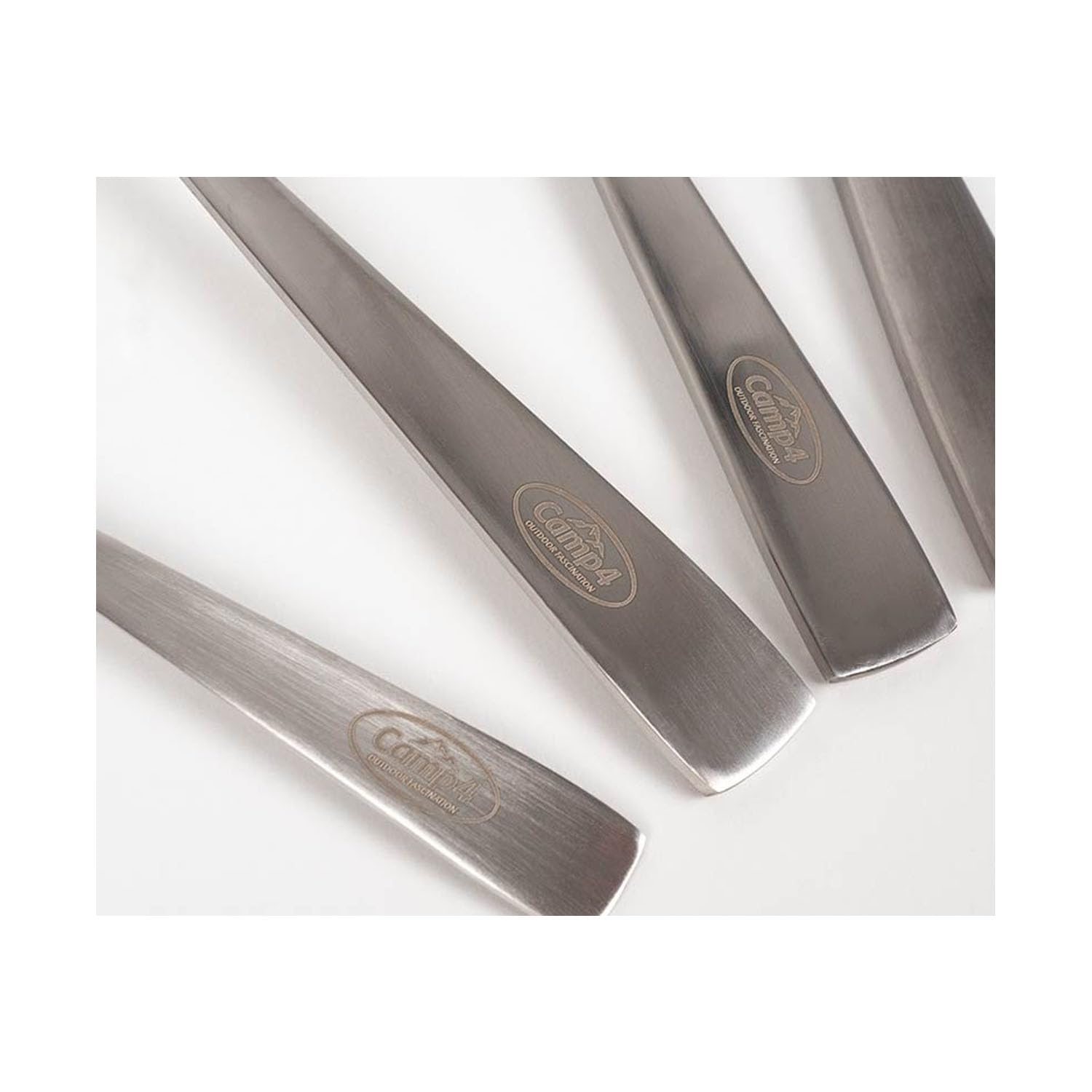 Приборы Camp4 Набор для 4 человек из матовой нержавеющей стали, фото №3 Приборы Camp4 Набор для 4 человек из матовой нержавеющей стали, фото №3