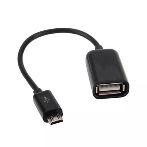 Дата кабель OTG USB 2.0 AF to Micro 5P 0.16m Lapara LA-UAFM-OTG black, фото №1