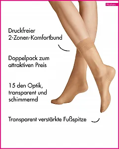 Шкарпетки Hudson Simply Shine 15 2-Pack soft 15 DEN synthetic.ua - Фото 1