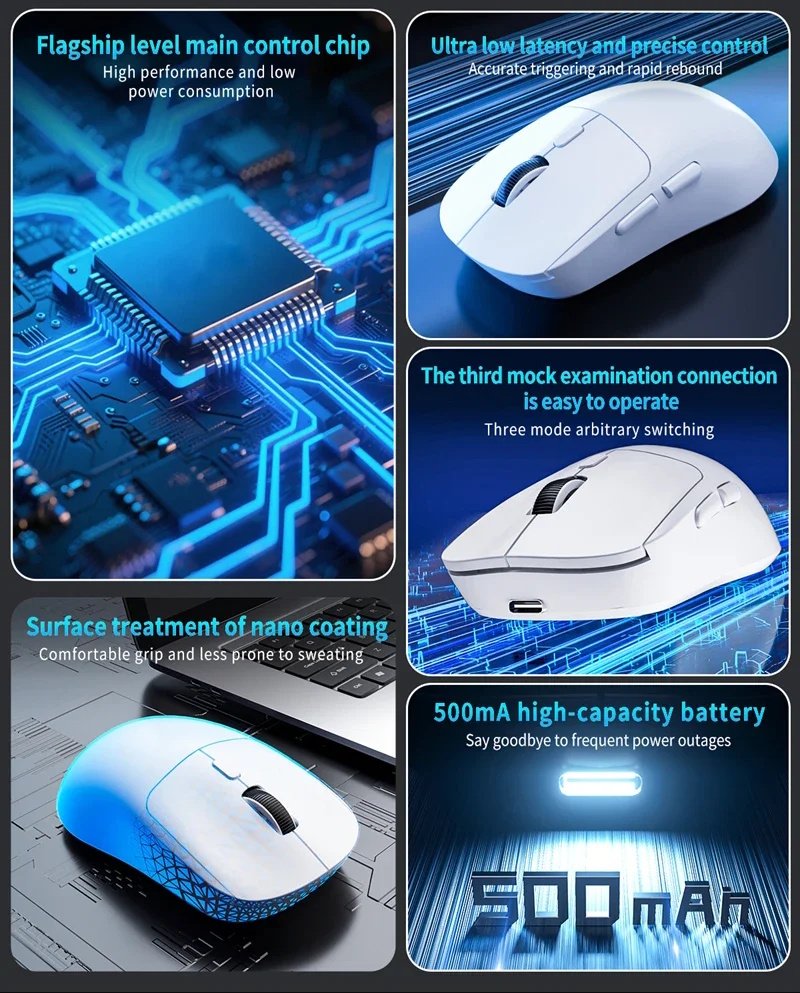 Миша безпровідна VYNEX M348 6400DPI 1000Hz 500mAh Rose Red, фото №5 Миша безпровідна VYNEX M348 6400DPI 1000Hz 500mAh Rose Red, фото №5