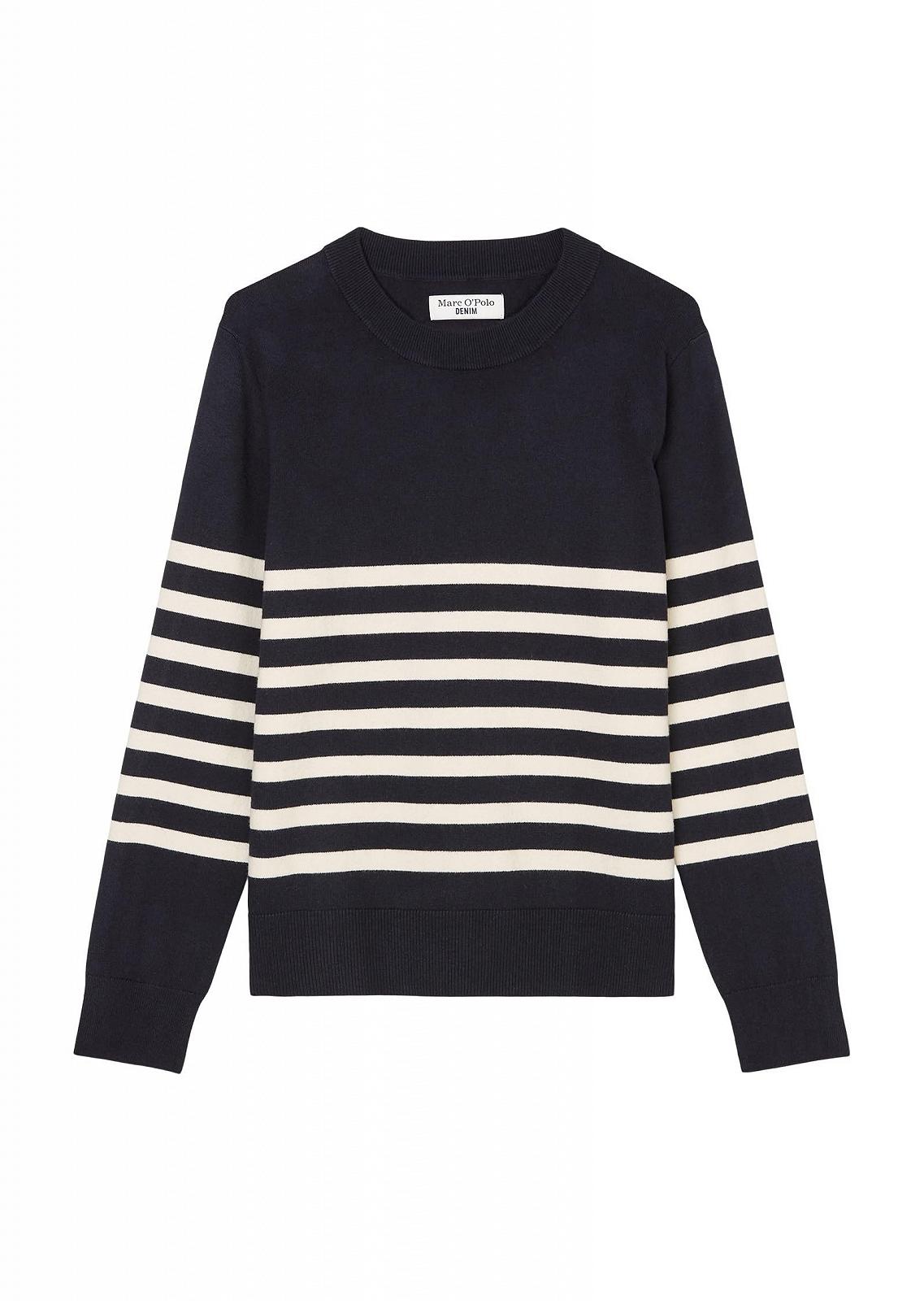 Пуловер Marc O'Polo Denim Женский с круглым вырезом в полоску, фото №1 Пуловер Marc O'Polo Denim Женский с круглым вырезом в полоску, фото №1
