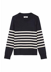 Пуловер Marc O'Polo Denim Женский с круглым вырезом в полоску - Фото 1