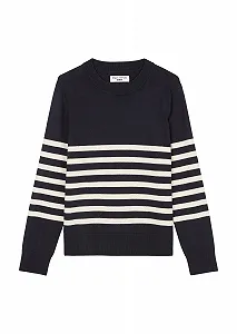 Пуловер Marc O'Polo Denim Жіночий з круглим вирізом в смужку - Фото 1