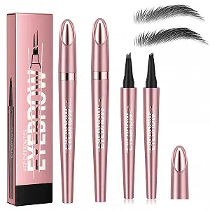 Олівці для брів (набір 2 шт.) 3D Micro Waterproof 4 Fork Tips Dark Coffee + Grey - Фото 1