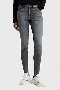 Женские джинсовые джинсы G-STAR RAW - 3301 Skinny Wmn Серый - 27 synthetic.ua - Фото 1