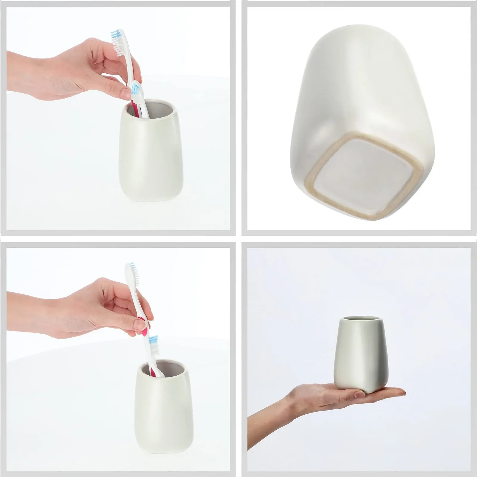 Набор аксессуаров для ванной комнаты KADAX 2 шт. Стакан и Диспенсер белый, фото №5 Набор аксессуаров для ванной комнаты KADAX 2 шт. Стакан и Диспенсер белый, фото №5