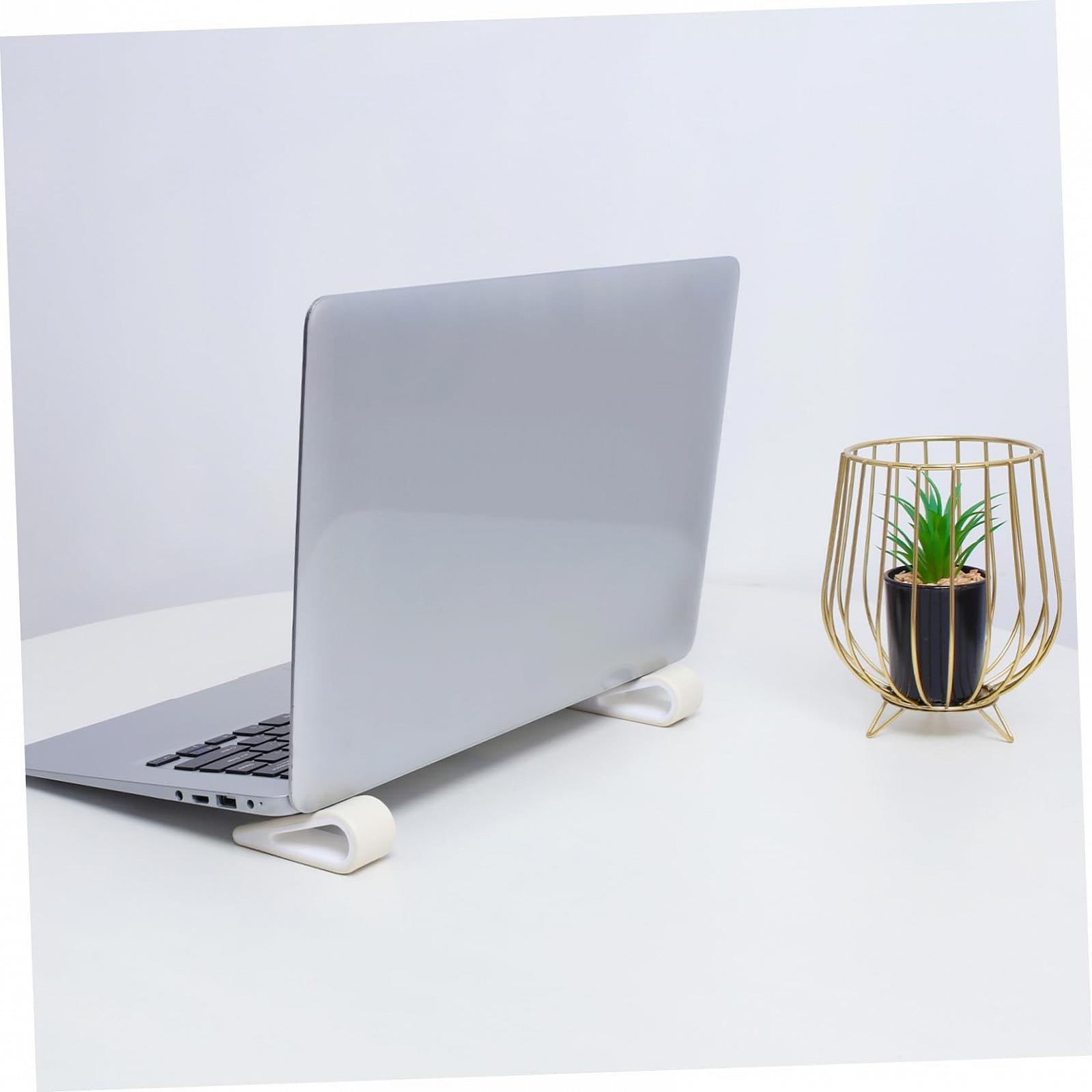 Регульована по висоті підставка для ноутбука, 2 шт., портативна підтримка, маленький кулер, нековзна, ергономічна для столу, фото №4