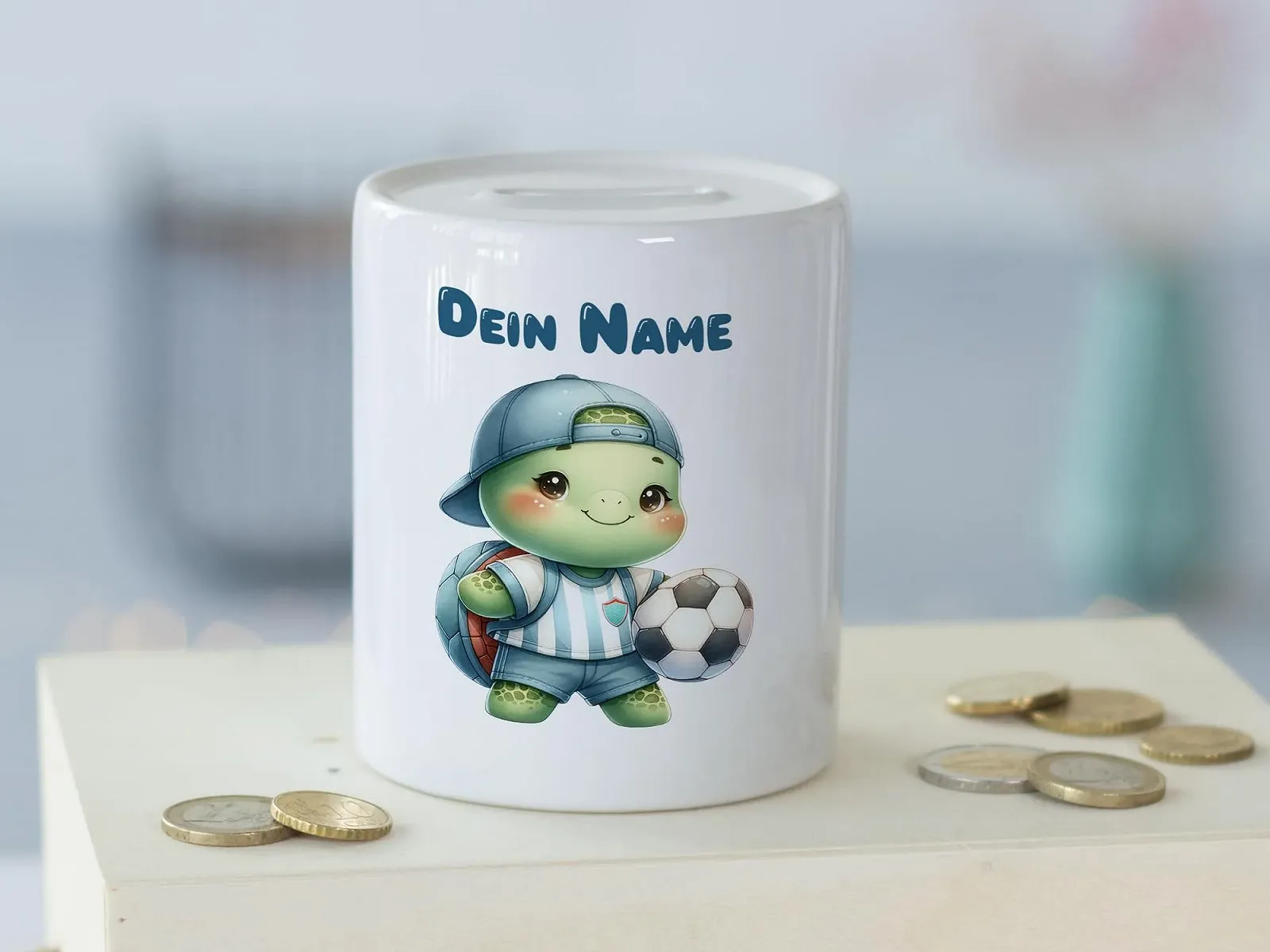 Скарбничка GRAZDesign Футбольна тварина Черепаха керамічна багаторазова, фото №3