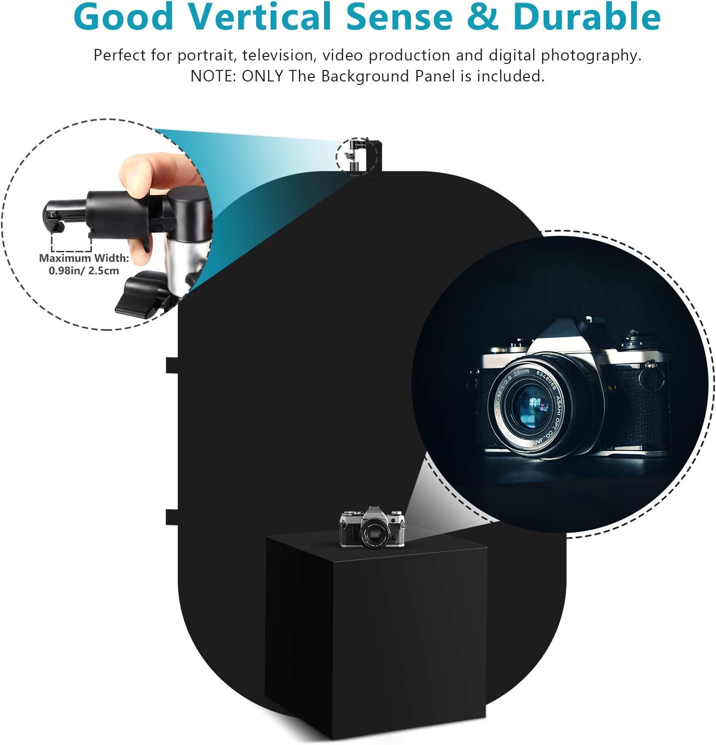 Складний фон Neewer / 1,5x2 м / Chromakey Біла - Чорна, фото №7