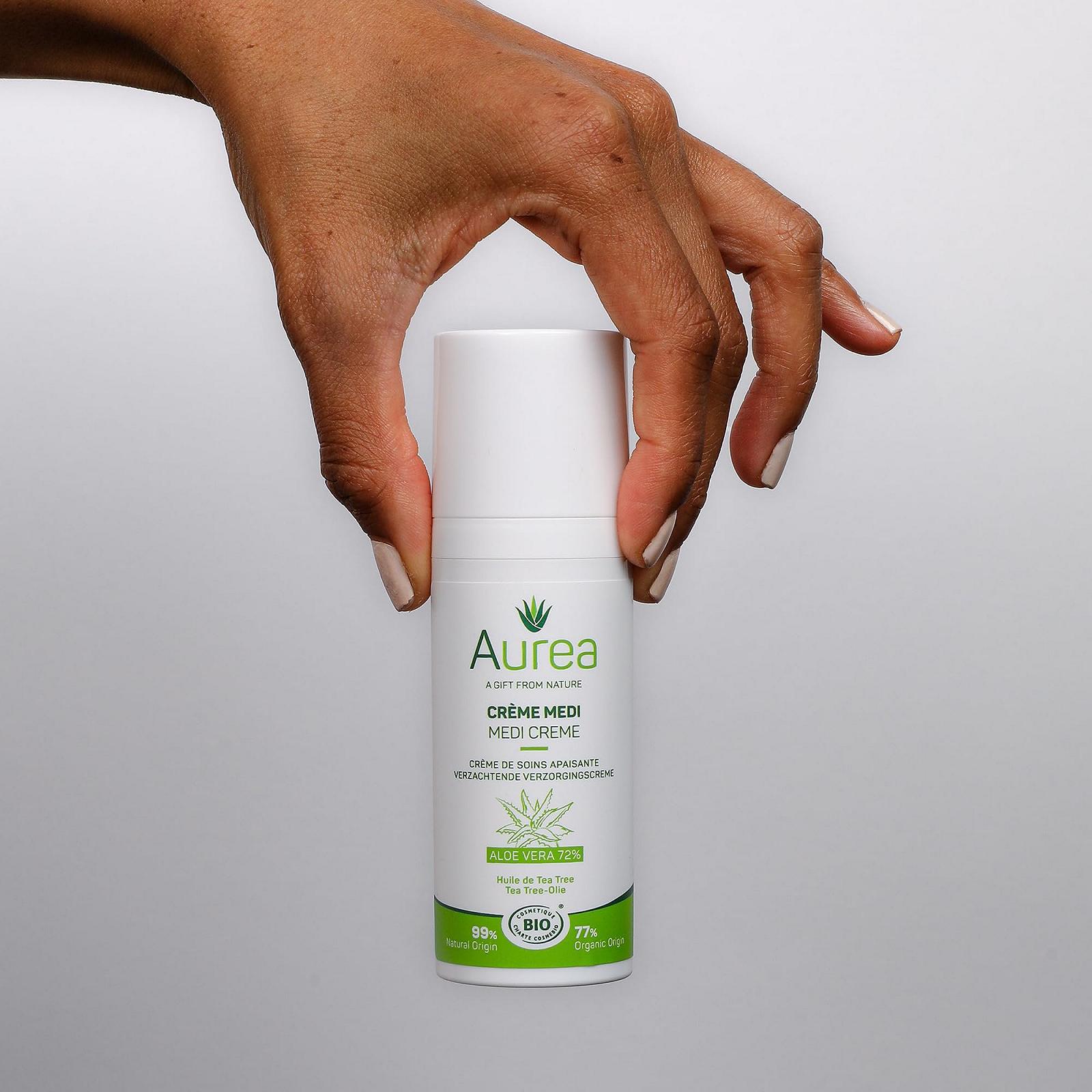 Крем Aurea Medi Aloe Tea Tree з алое та чайним деревом 50 мл, фото №8