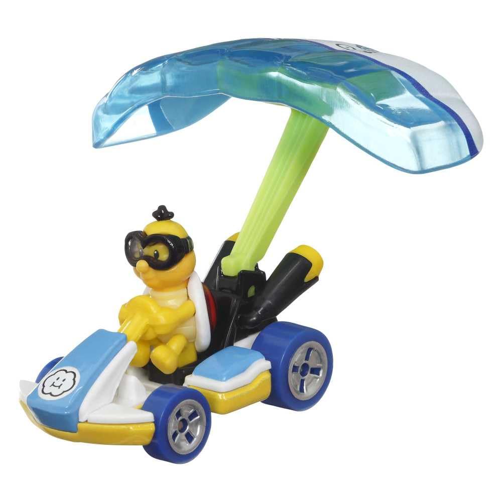Іграшковий автомобіль Hot Wheels Mario Kart Lakitu Standard Kart з повітряним змієм Parafoil, фото №5