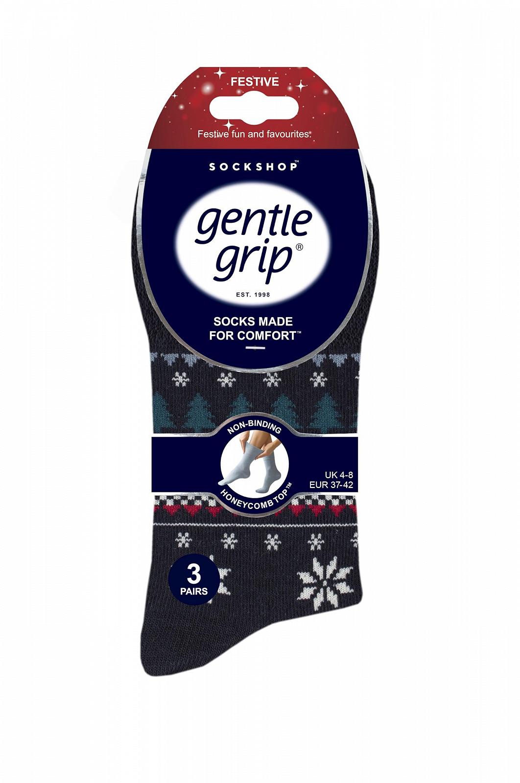 Шкарпетки Жіночі SockShop Gentle Grip Бавовняні Набір з 3 пар, фото №2
