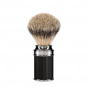 Помазок для бритья MÜHLE Traditional Silver-Tip Badger Черная смола Хром - Фото 1