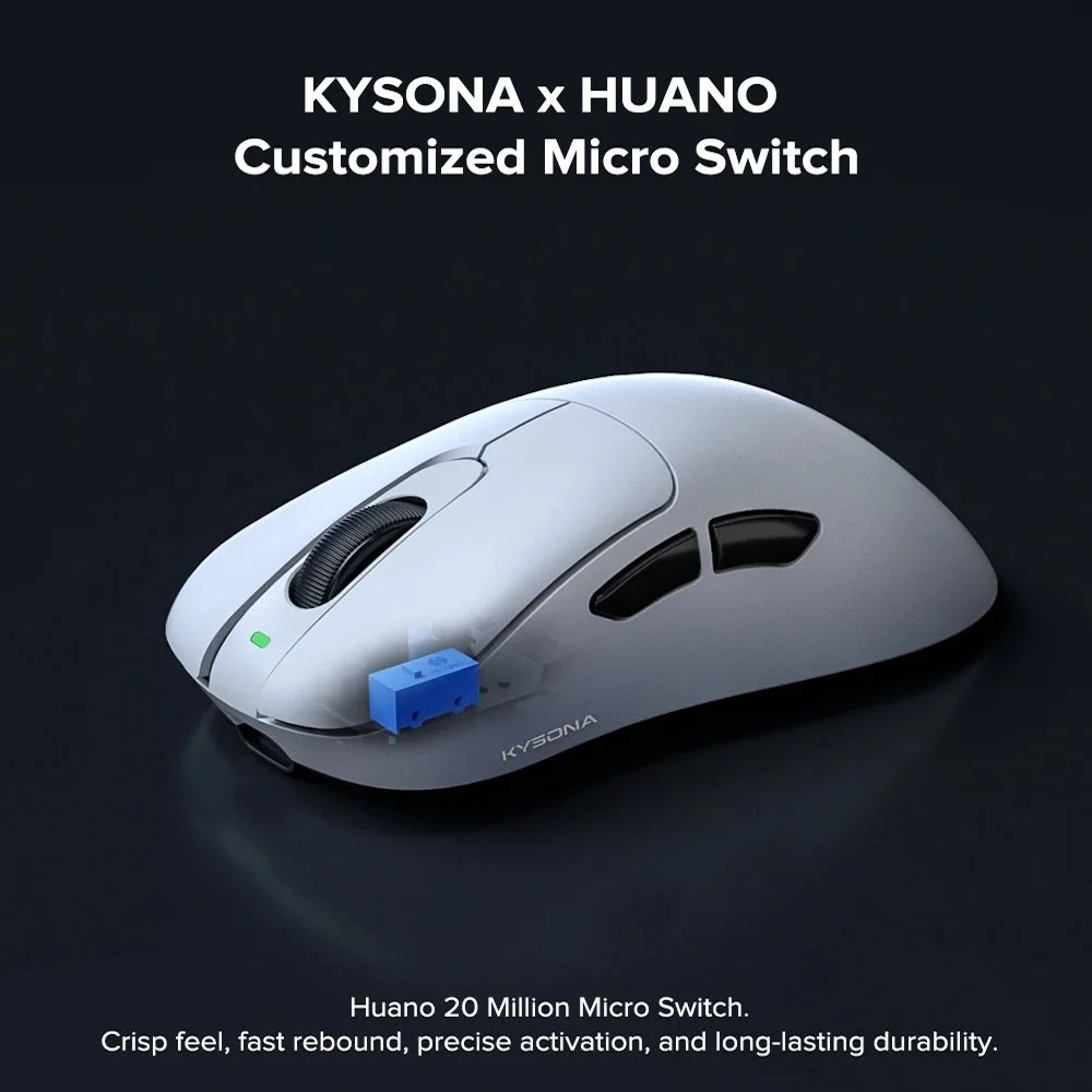 Ігрова мишка KYSONA Mars SE White PAW3311 24000DPI 1000Гц, фото №7