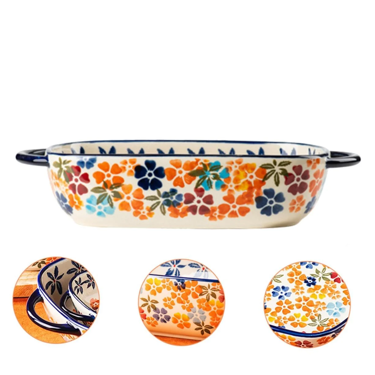 Форма для выпекания iplusmile керамическая с гладкой поверхностью и двухсторонними ручками, фото №4 Форма для выпекания iplusmile керамическая с гладкой поверхностью и двухсторонними ручками, фото №4