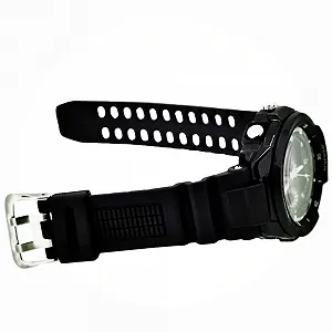 Часы спортивные SKMEI Military S-SHOCK LED цифровые водонепроницаемые с будильником кварцевые наручные (черные) Черный Ремешок - Фото 1