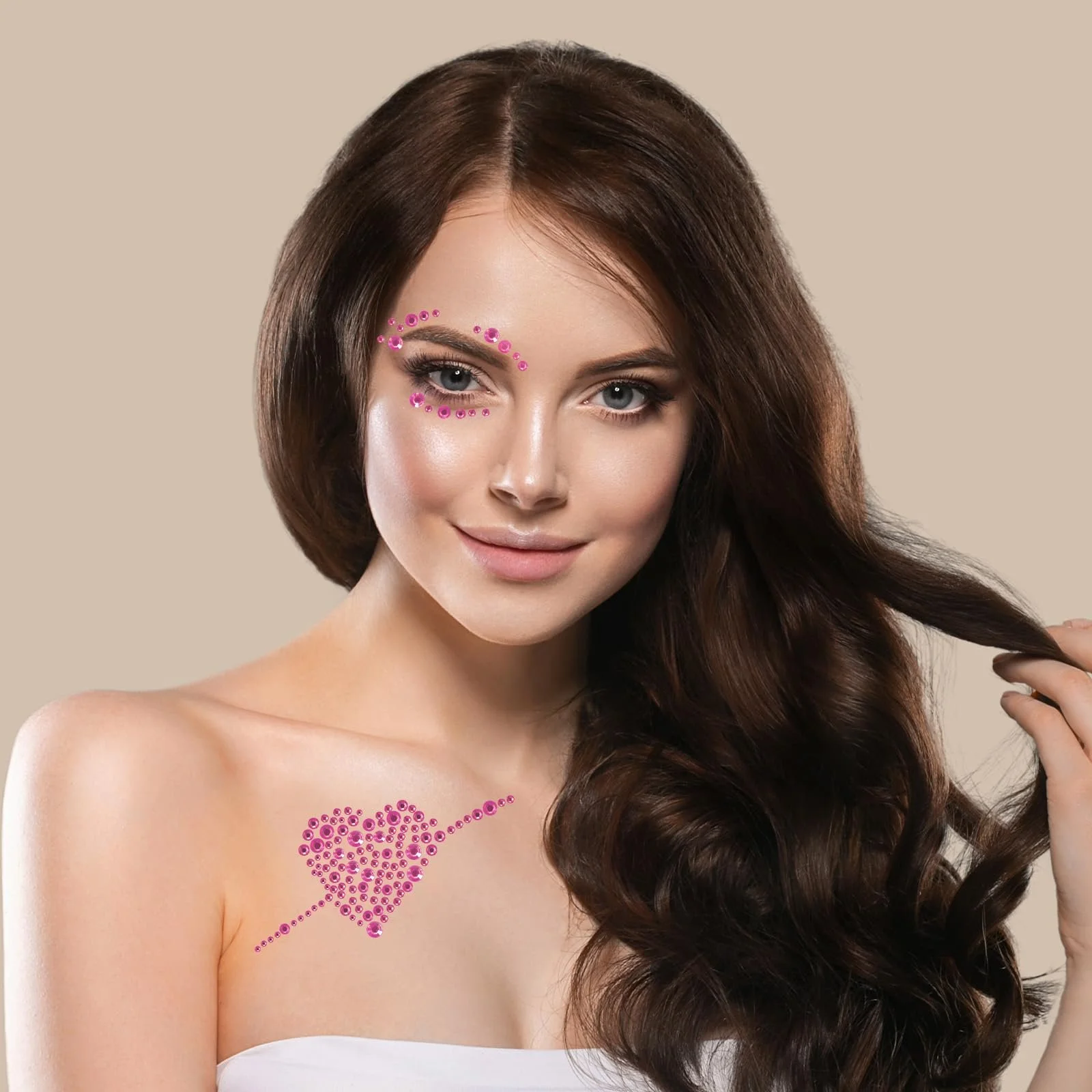 Стразы самоклеющиеся, Набор 5376 штук, Разноцветные, фото №2