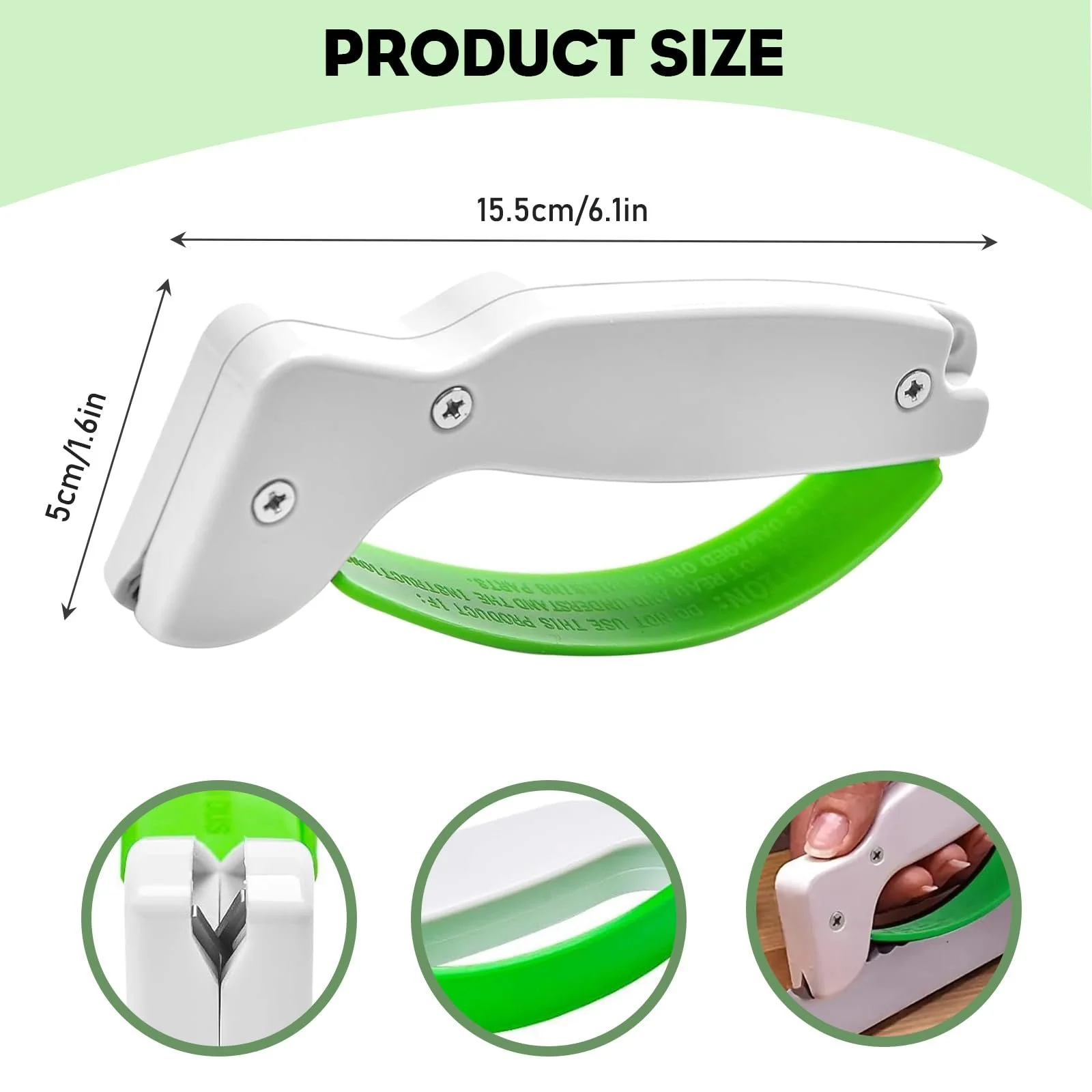 Точилка для ножів SAITUO 2 Ручна для садових інструментів та газонокосарок Портативна з ергономічною ручкою, фото №2